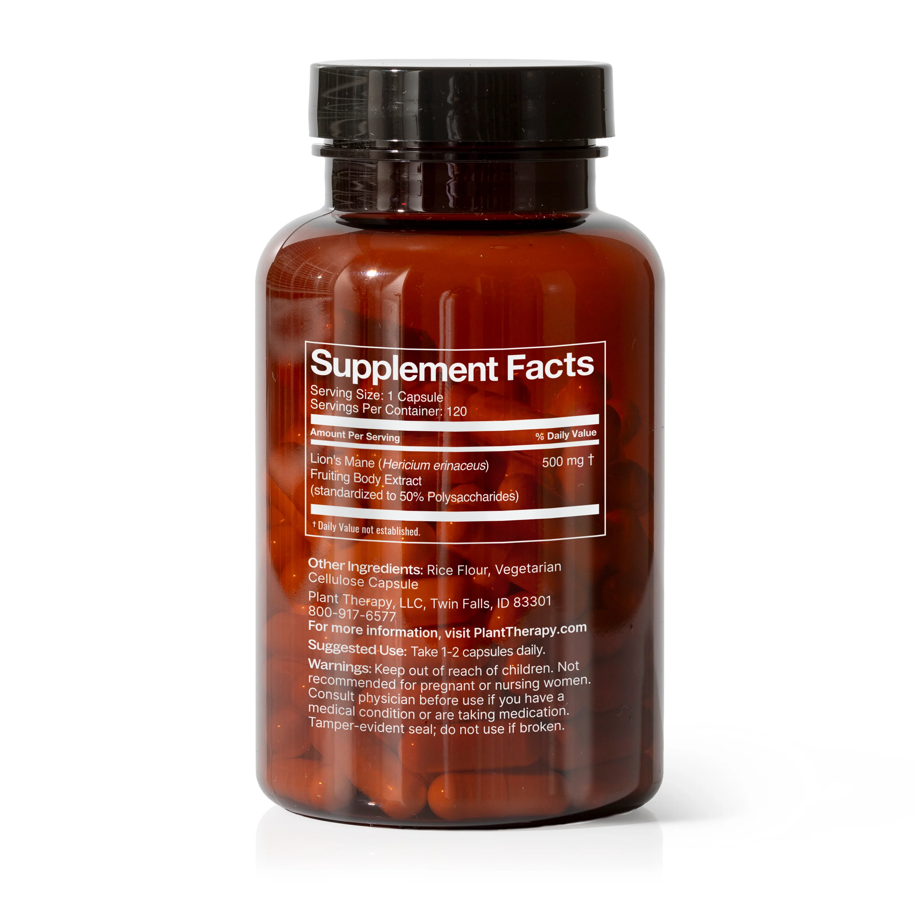 Lion's Mane Herbal Supplement - 120 Capsules - Image 3
