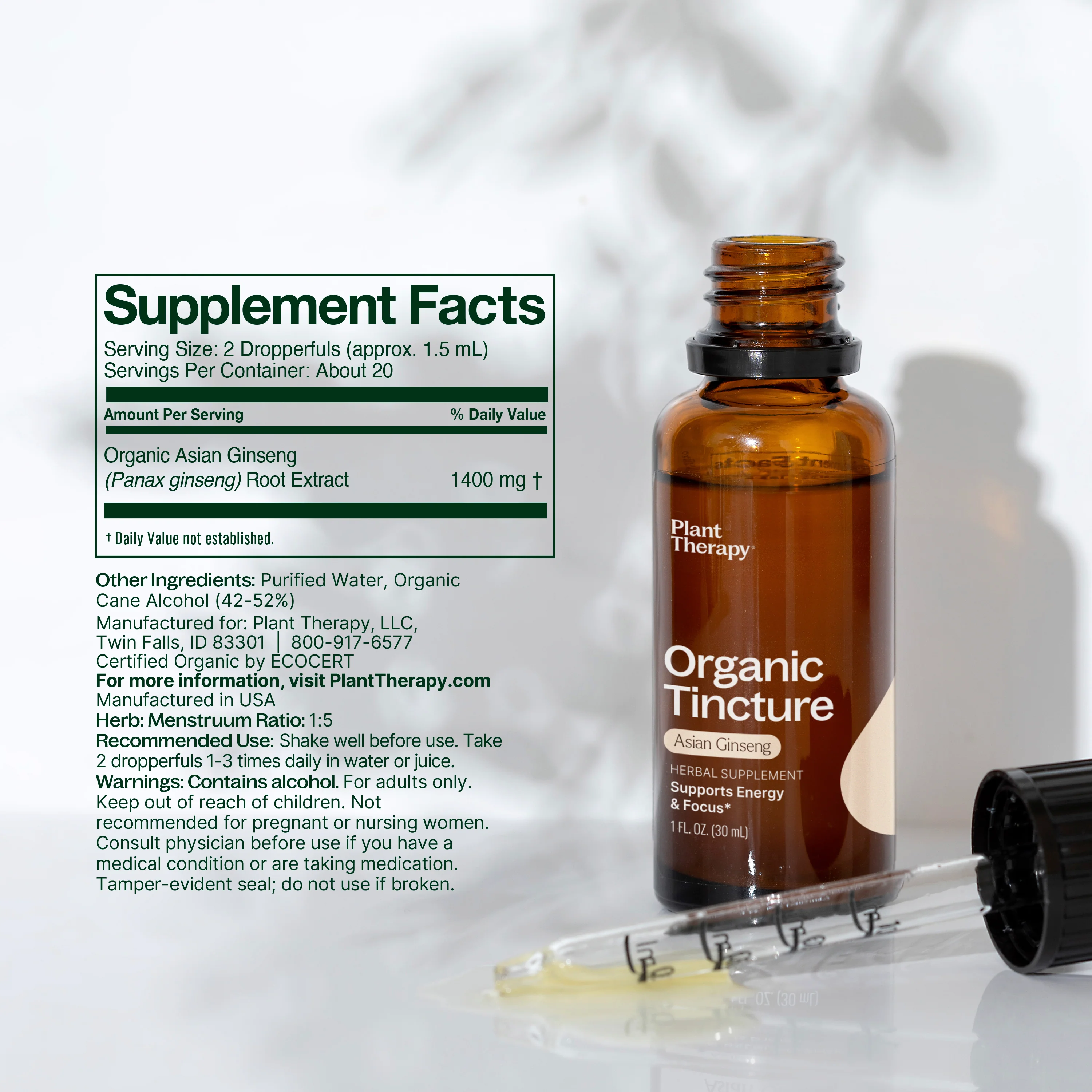 Organic Asian Ginseng Herbal Tincture - Image 6